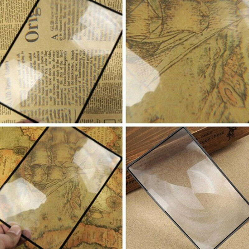 A5 Flat PVC Magnifier Sheet X3 Book Page Magnifying Reading Glass L HT EBA*j Lt