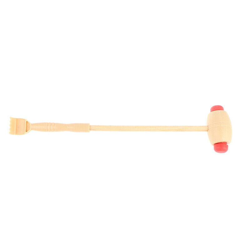 Body Massager Claw Double-head Hammer Stick Bamboo Wooden Back ScratcherBDAU