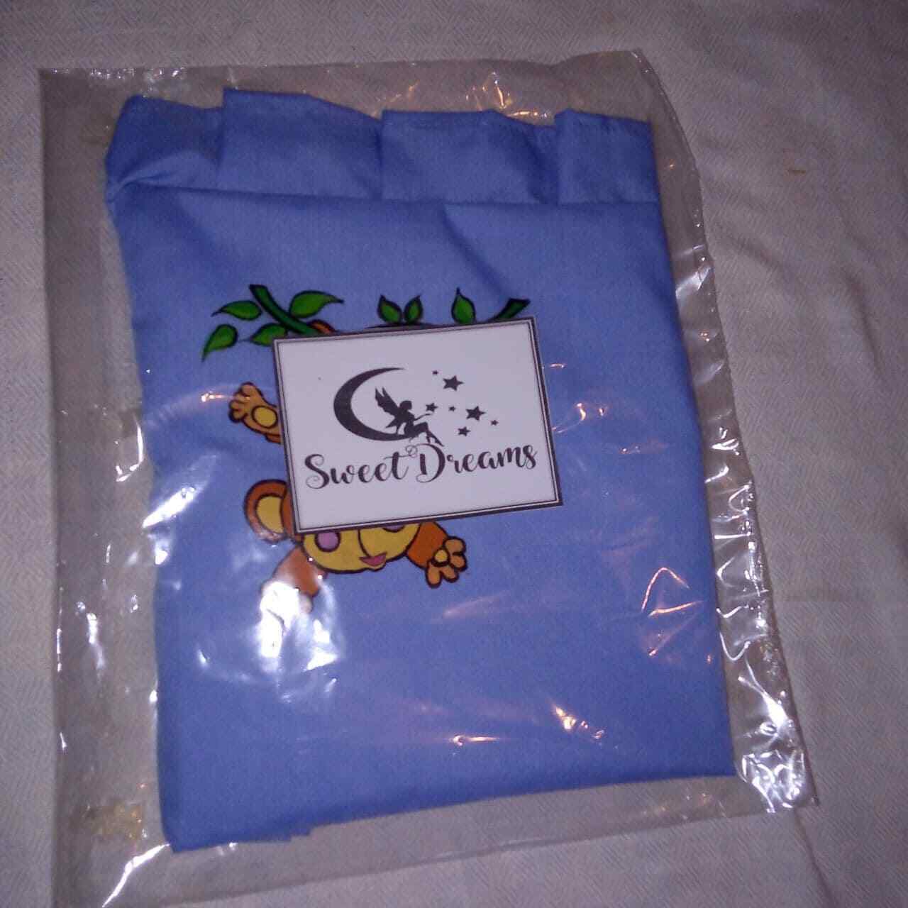 Eco Friendly  Kids  Baby Boy Girl Blue Pillow Cases  Reusable Handmade Fabric