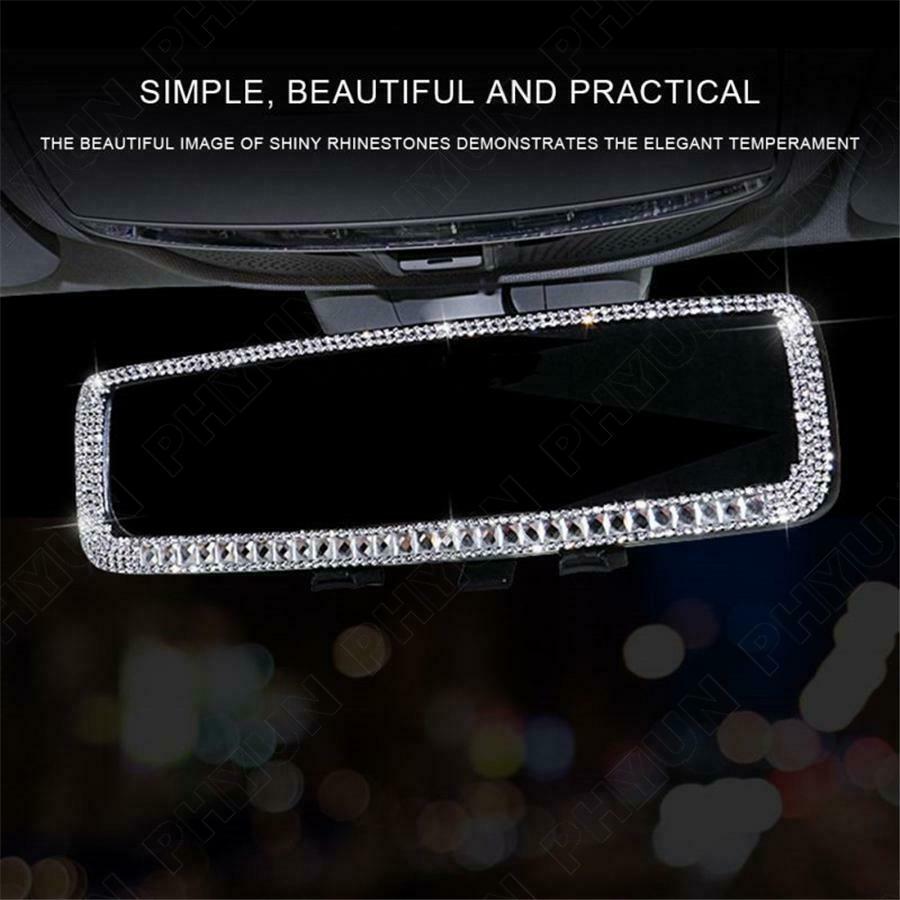 Sedan Car SUV Rearview Mirror Sparkle Diamond Decorative Accessories Universal