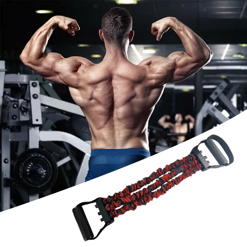 Chest Expander Resistance Bands Muscle Training Body Building 75lbs