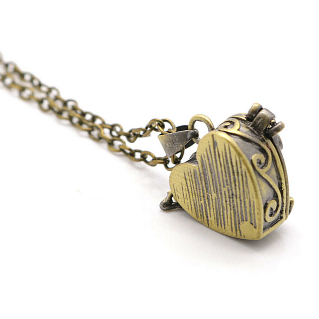 2pcs Brass Cremation Jewelry Ashes Urn Memorial Box Pendant with 50cm Chain