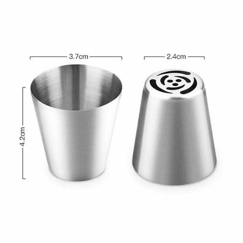 6Pcs/Set Russian Tulip Icing Piping Nozzles Stainless Steel Pastry Cake T.l8