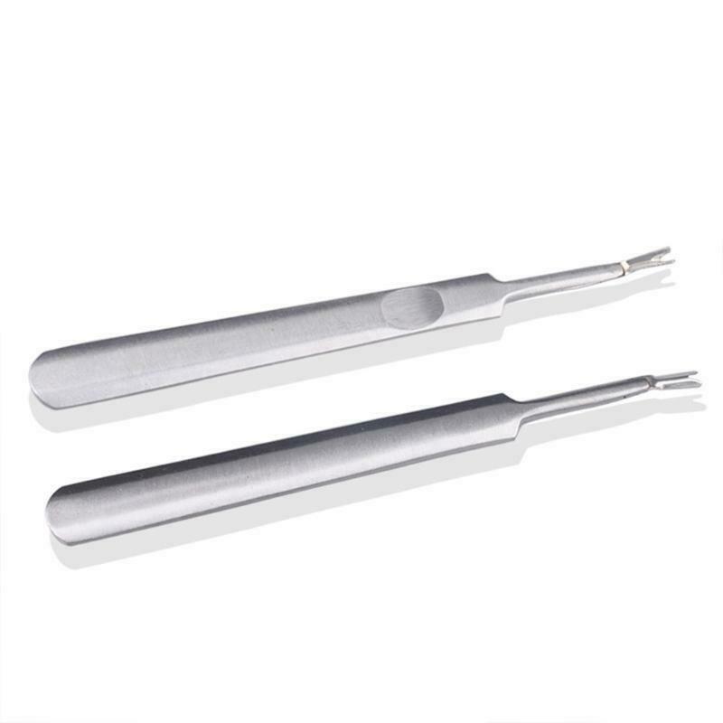 Stainless Steel Cuticle Pusher with V-shaped Fork Manicure Beauty Care Tools