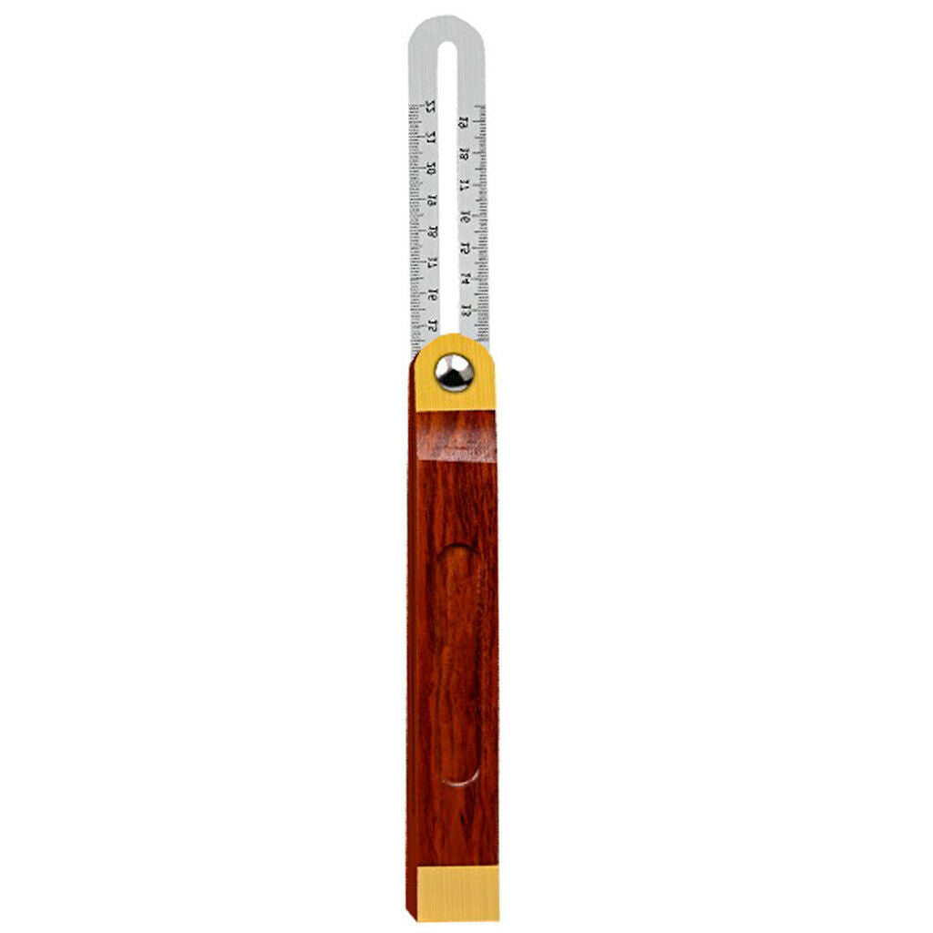 Angle Rulers Wooden Handle Level Measuring Tool Woodcraft Gauge  Scale 22cm