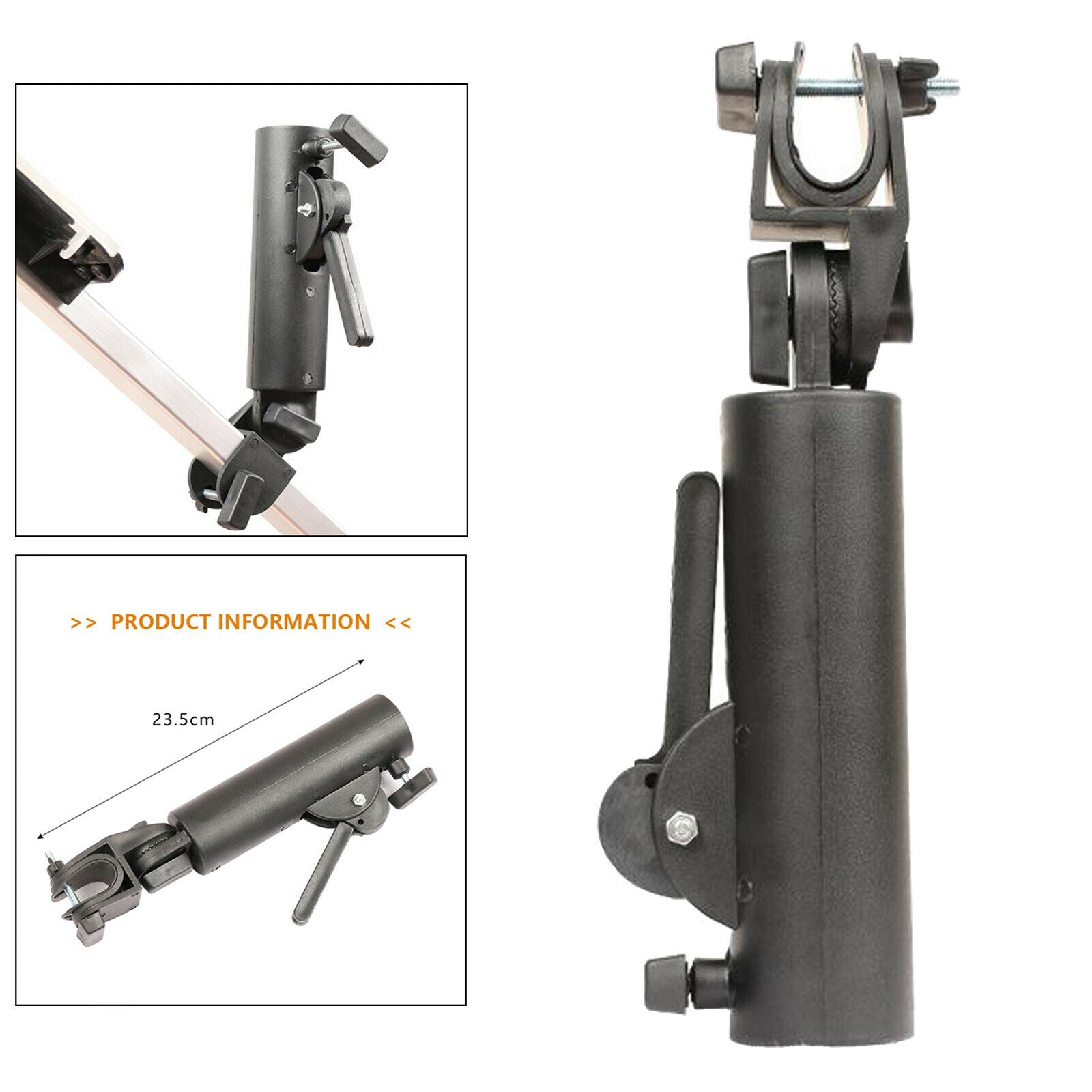 Push Cart Umbrella Holder - Golf Push Cart Umbrella Holder Adjustable Universal