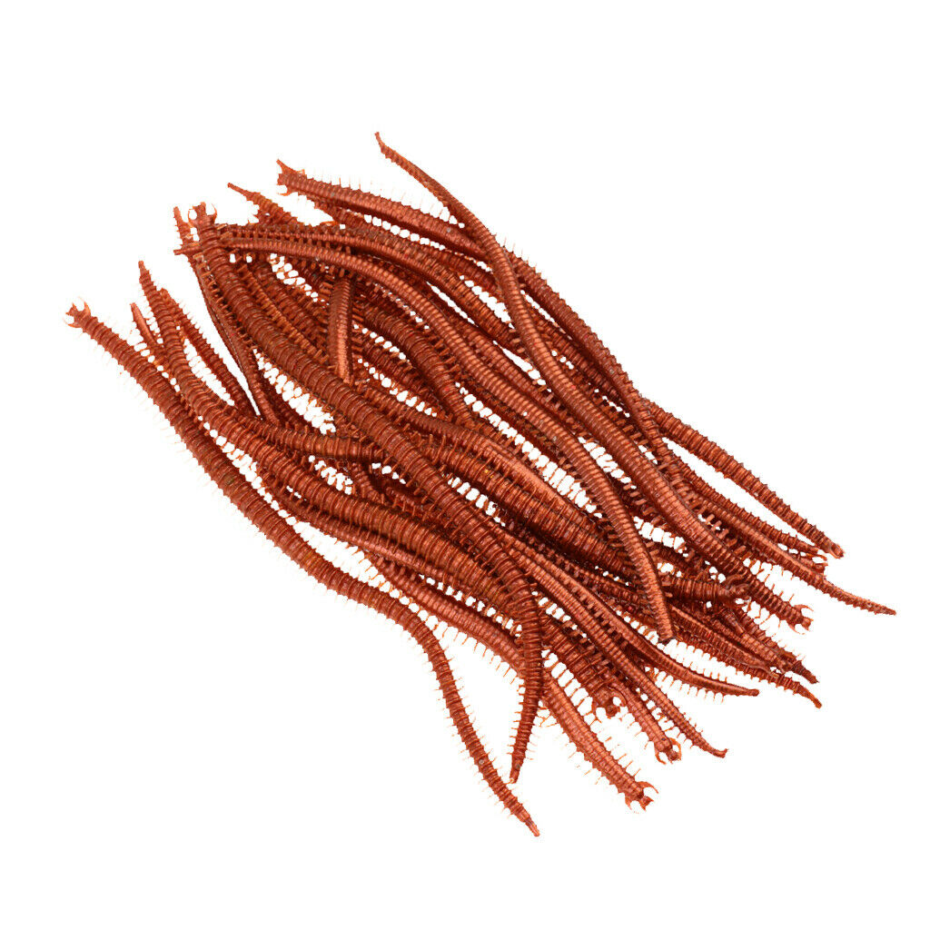 20pcs Bionic Earthworm Fishing Lure Bait Soft Fishy Smell Baits Clamworm