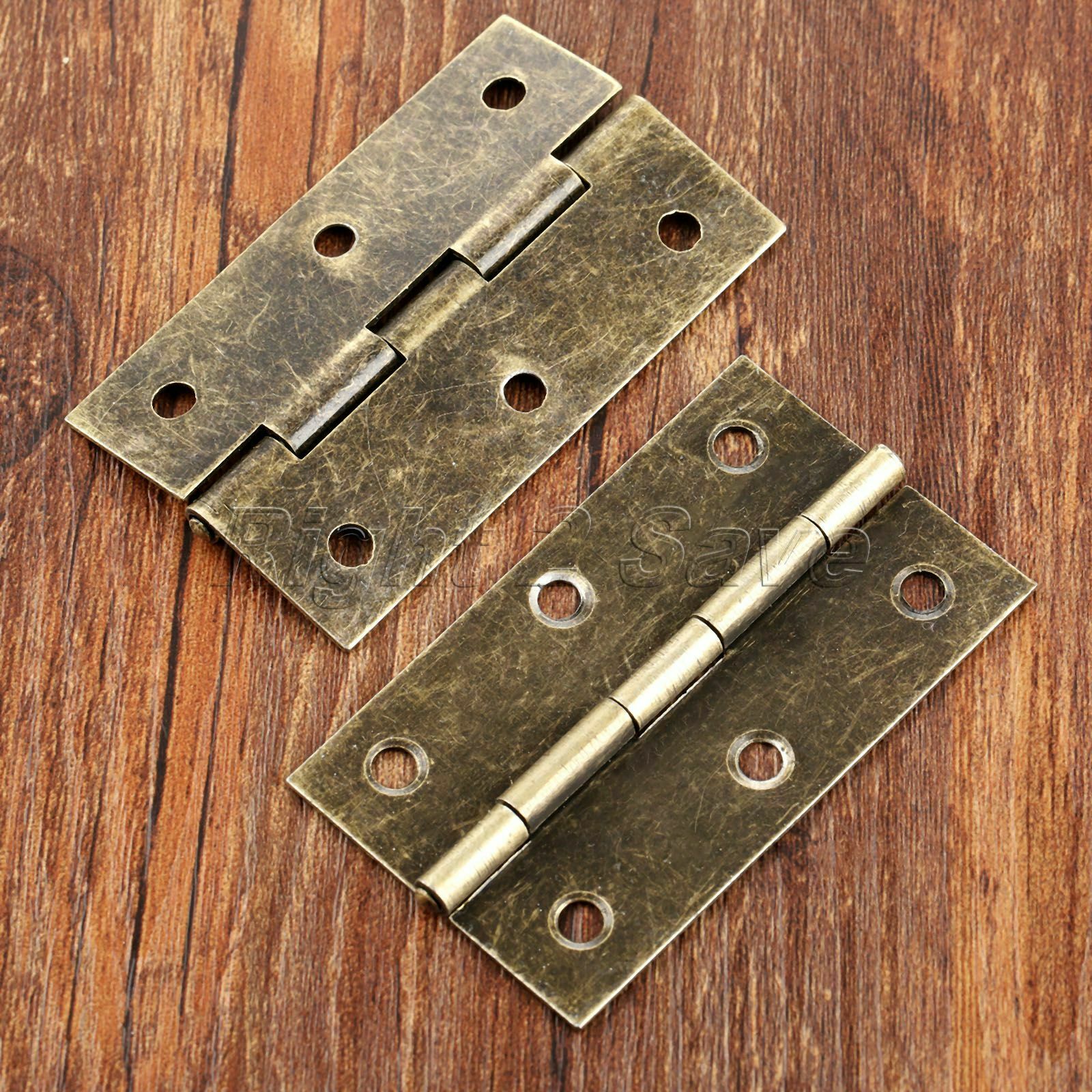 2.95"*1.65" Cabinet Wardrobe Door Hinge Retro Bronze Furniture Jewelry Box Hinge