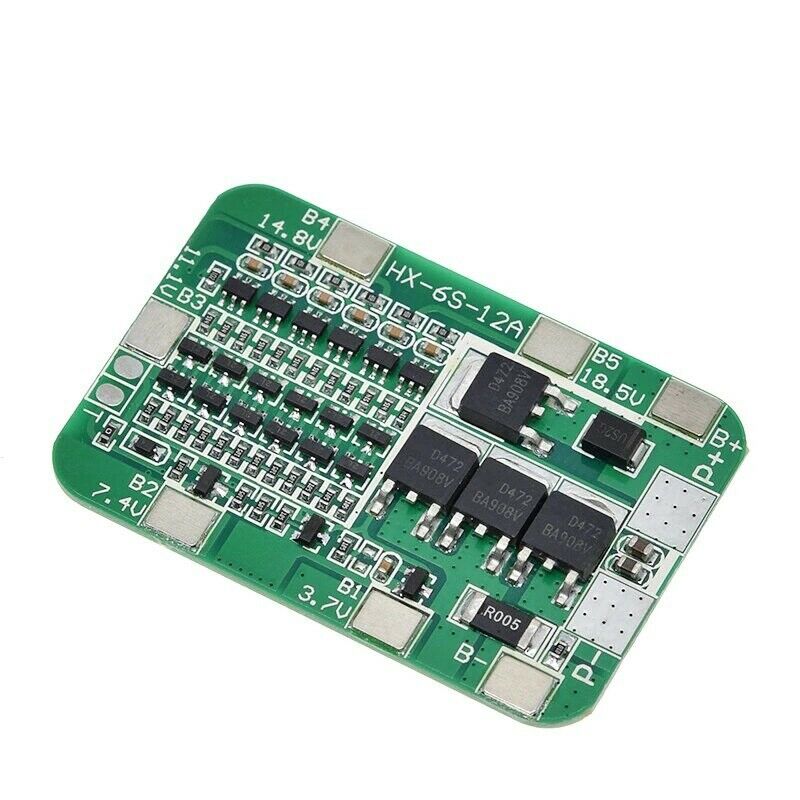 6S 12A 3.7V Bms Lithium Ion Lithium Polymer Protection Pcb Board 18650 Battery