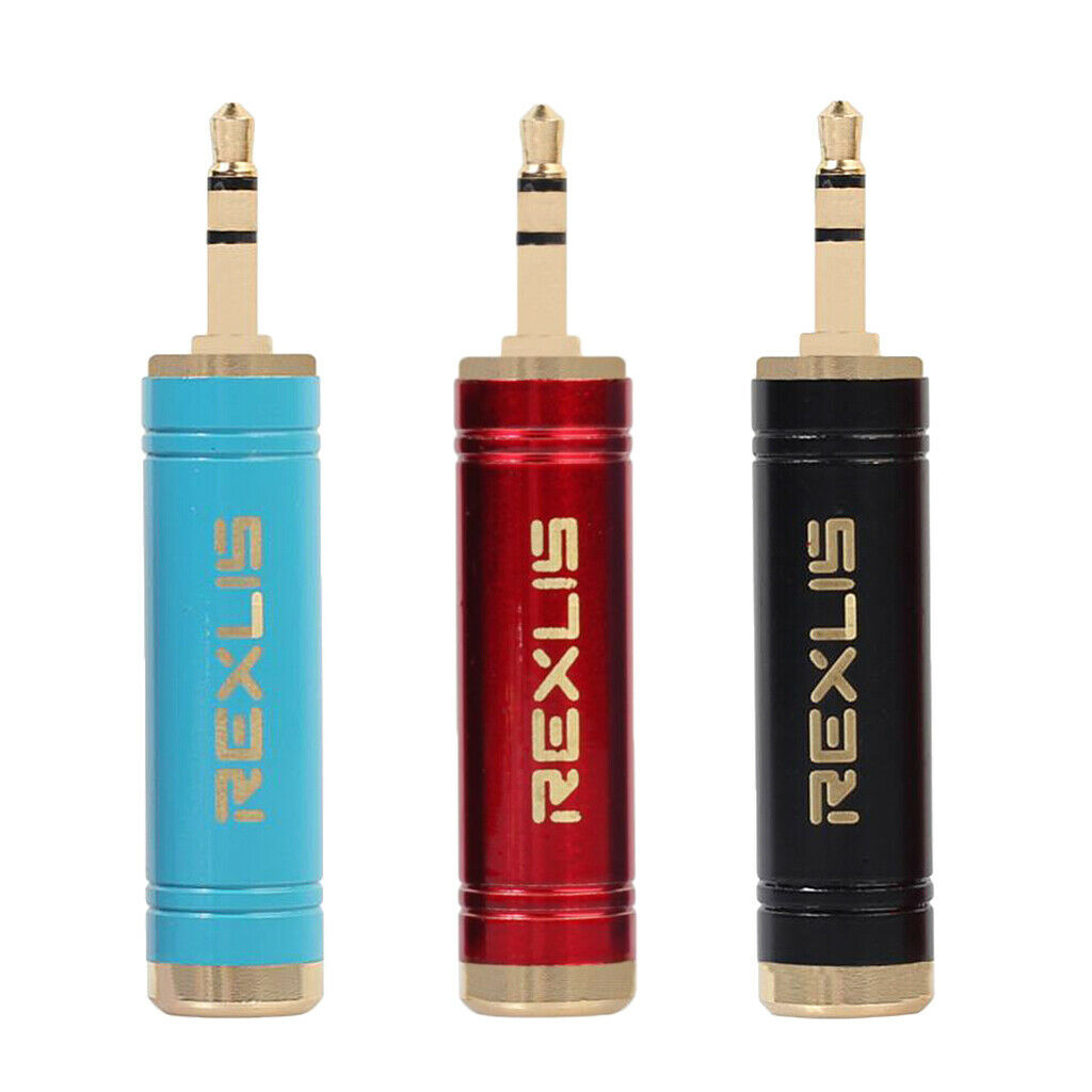 Stereo Audio Adapter 3.5mm Male Plug to 6.35mm Female for Mic Keyboard Blue