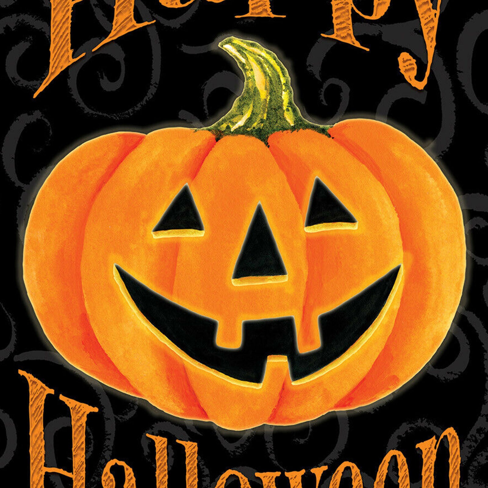 Glowing Jack-O-Lantern Halloween House Flag Carved Pumpkin 28" x 40" New