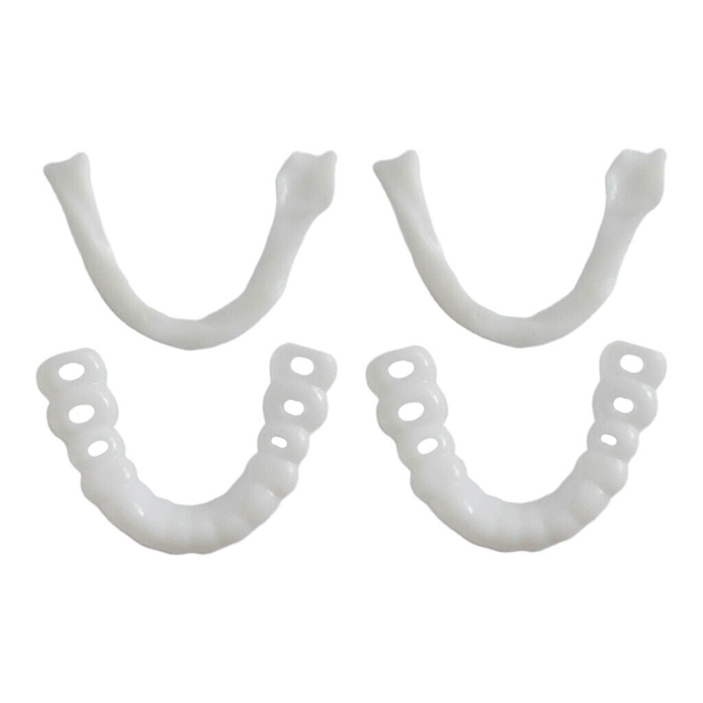 2Pcs Soft Silicone Flex Lower Cosmetic Teeth Cover False Teeth Veneers