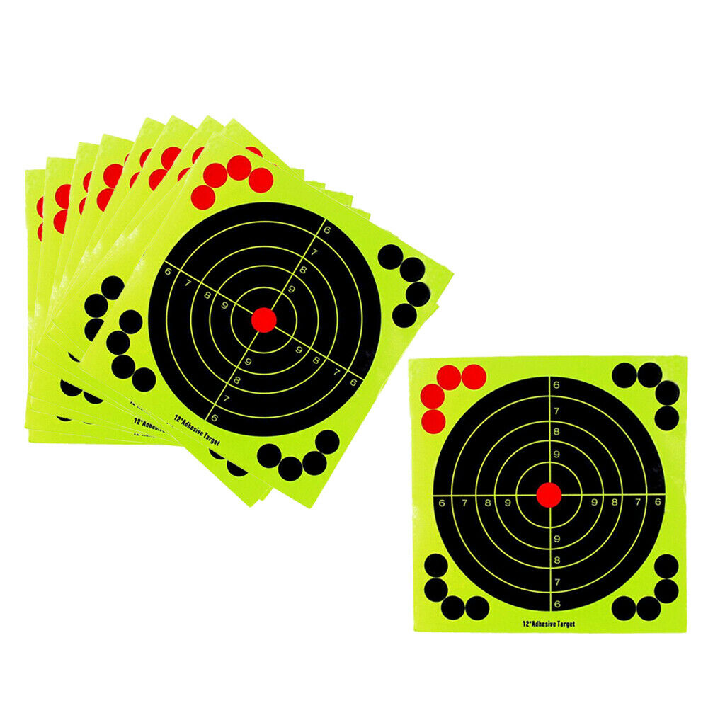 Pack of 10 12inch Round Shape Shooting Targets Hunting Targets Accessories