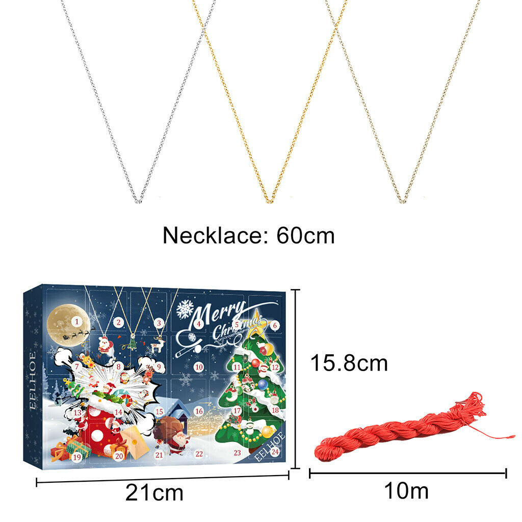 Advent Calendar 24pcs Christmas Tree Hanging Ornaments Gift for Kids Adults