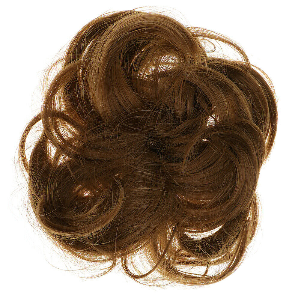 Wavy Curly Drawstring Synthetic Hair Bun Updo Cover Chignon Hair Extension 6
