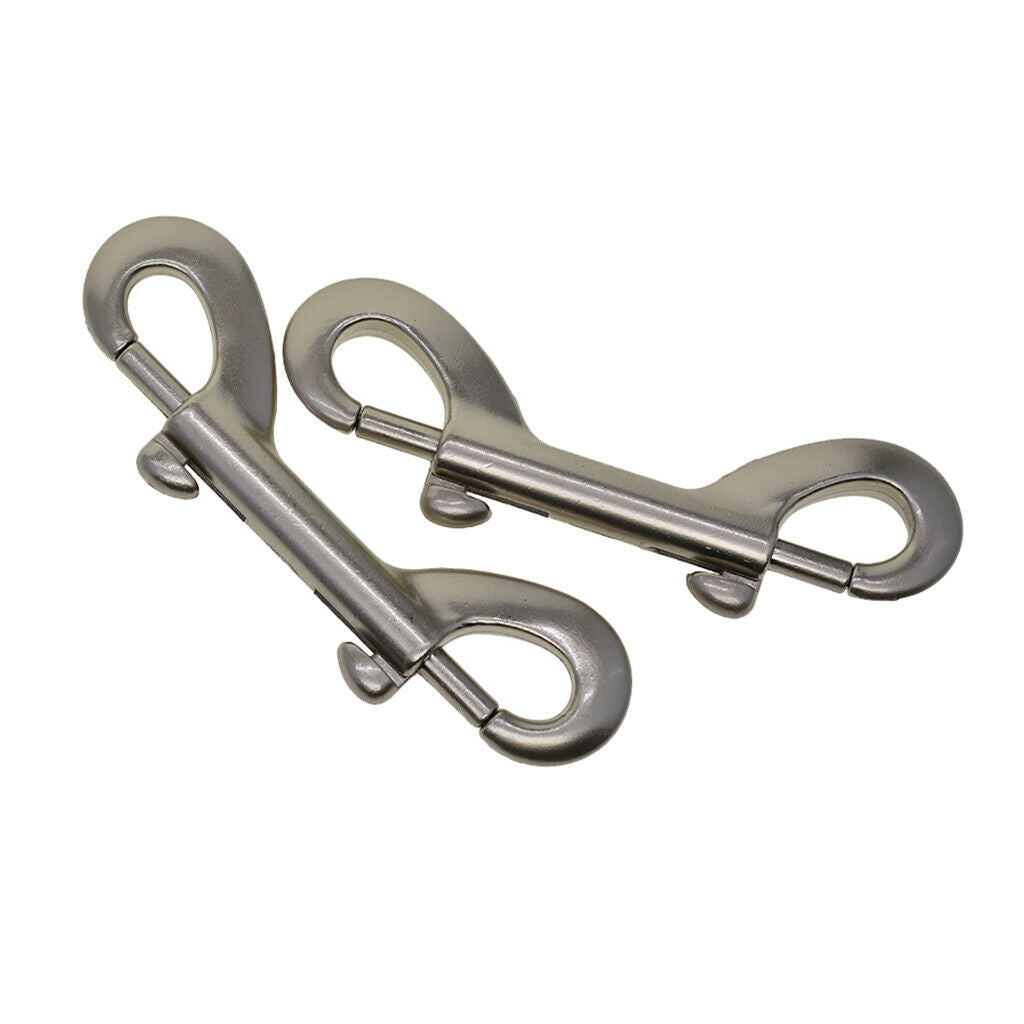 2pcs Double End Gate Snap Hook Key Holder Alloy Clip Keychain