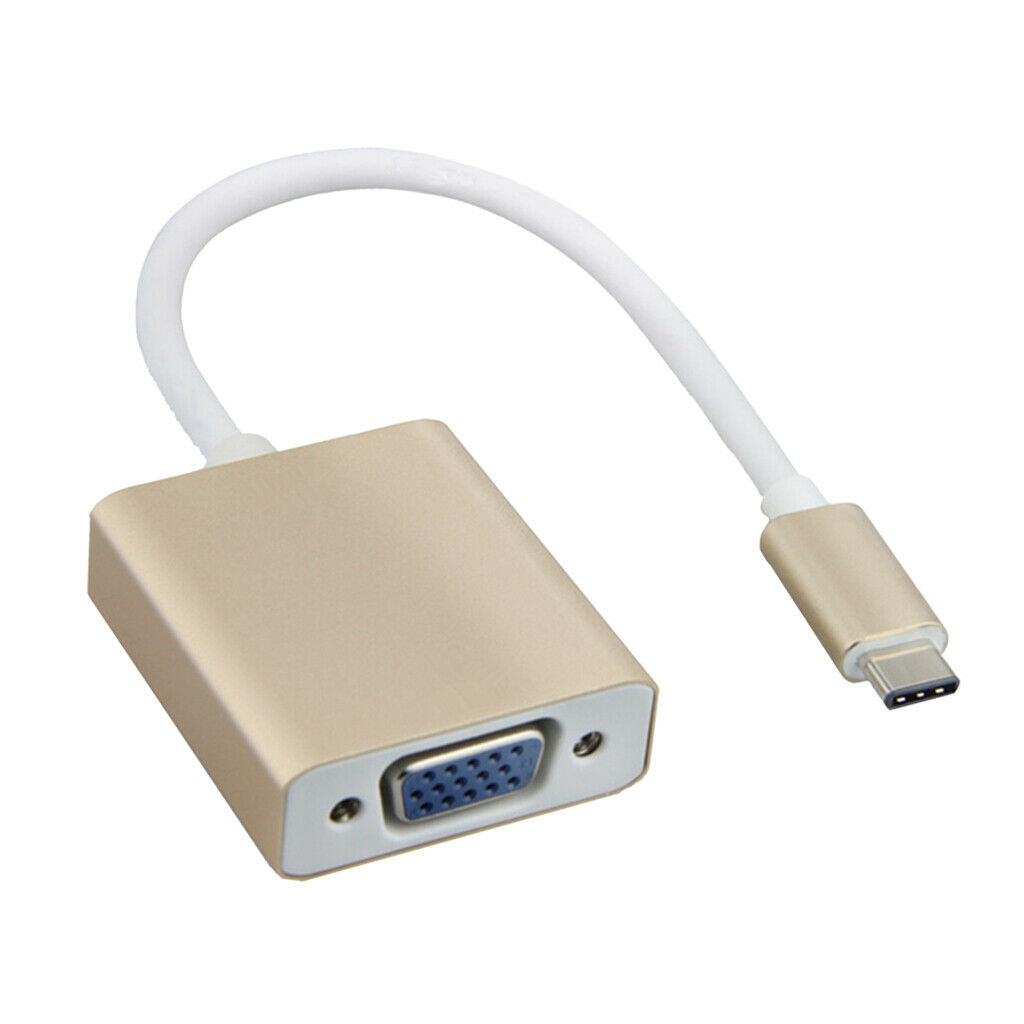 USB-C Type C USB3.1 Male to VGA Female HDTV Adapter Cable for  #2