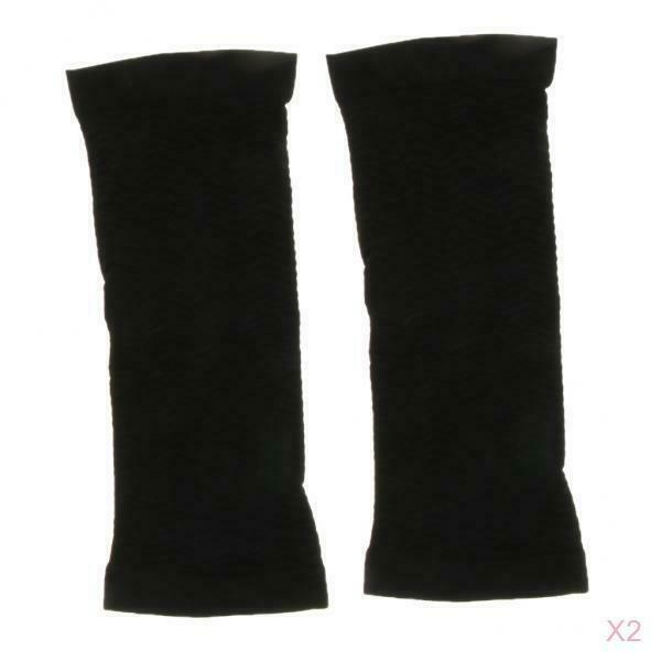2 Pairs Upper Arm Shapewear Slimmer - Sports Shaper Sleeves Wraps - Black