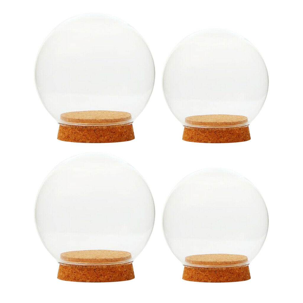 4Pack Glass Cleal Succulent Terrarium Bottle DIY Decoration Desktop Display