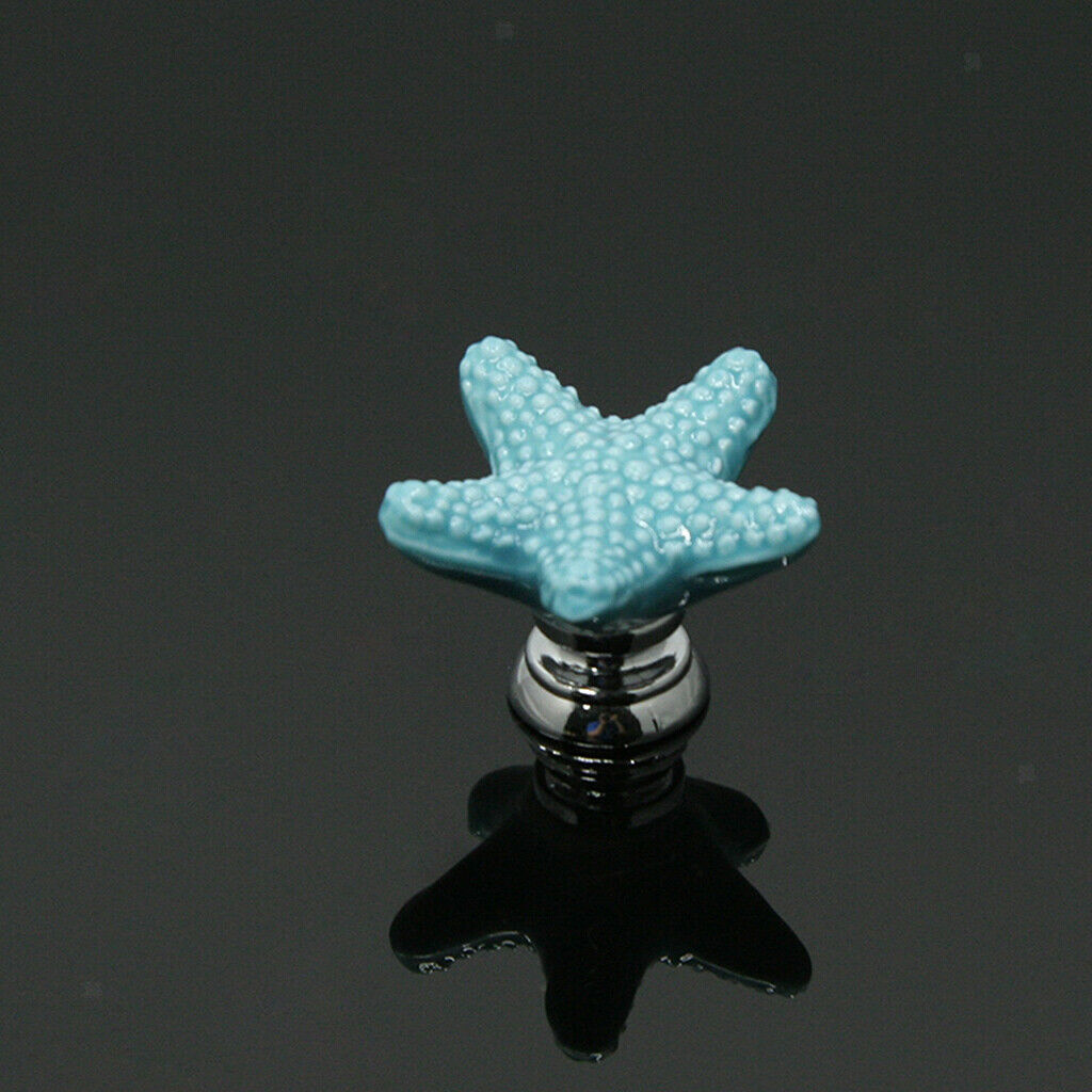 Beach Starfish Knob Pull Door Drawer Cabinet Cupboard Dresser Handle - Blue