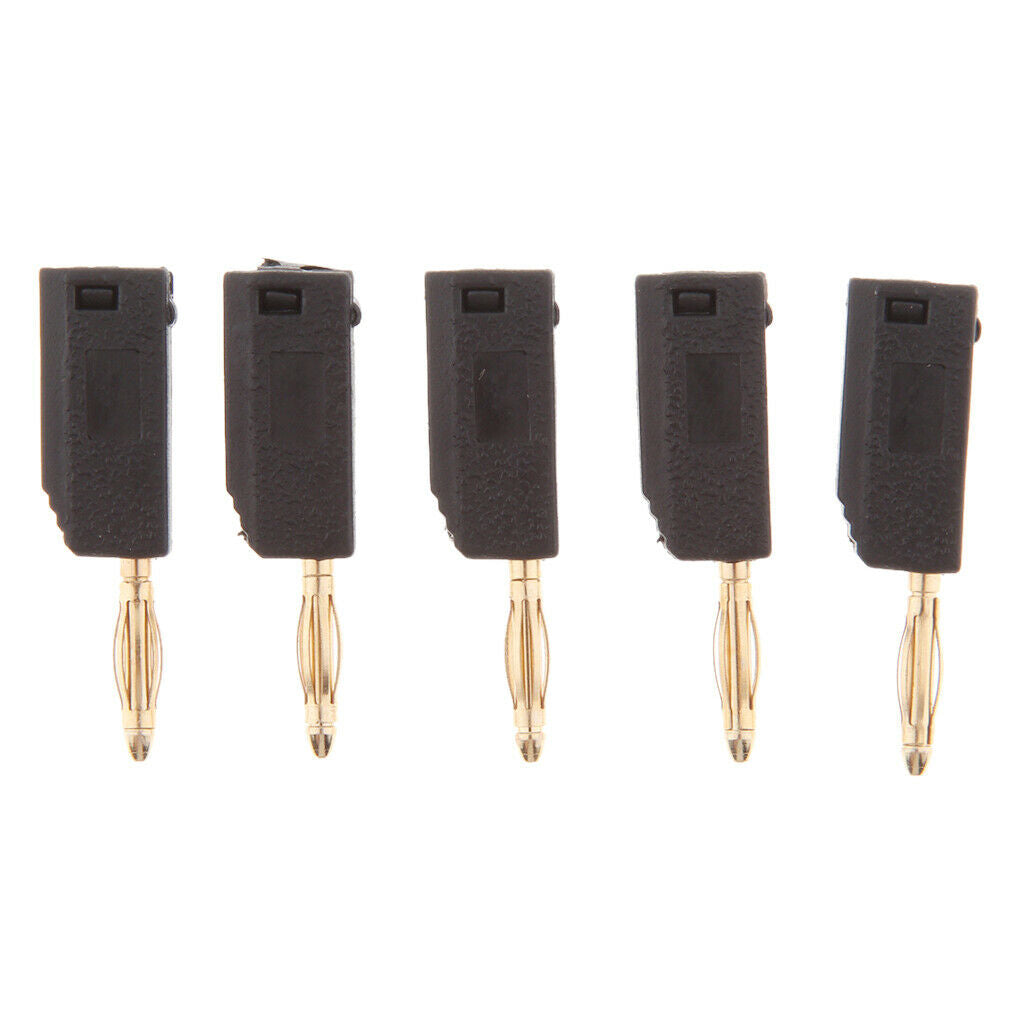 10 Pcs Safety 2mm Banana Plugs Male Stackable Connectors Fully Insulated Banana