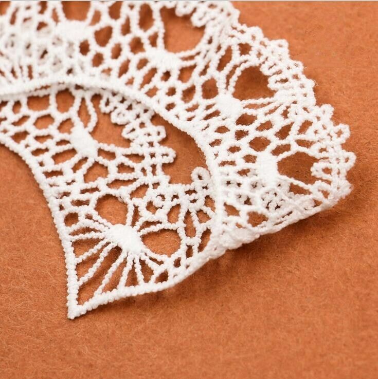 5pcs Heart-shape Milk silk Embroidered Lace applique Clothing Accessories
