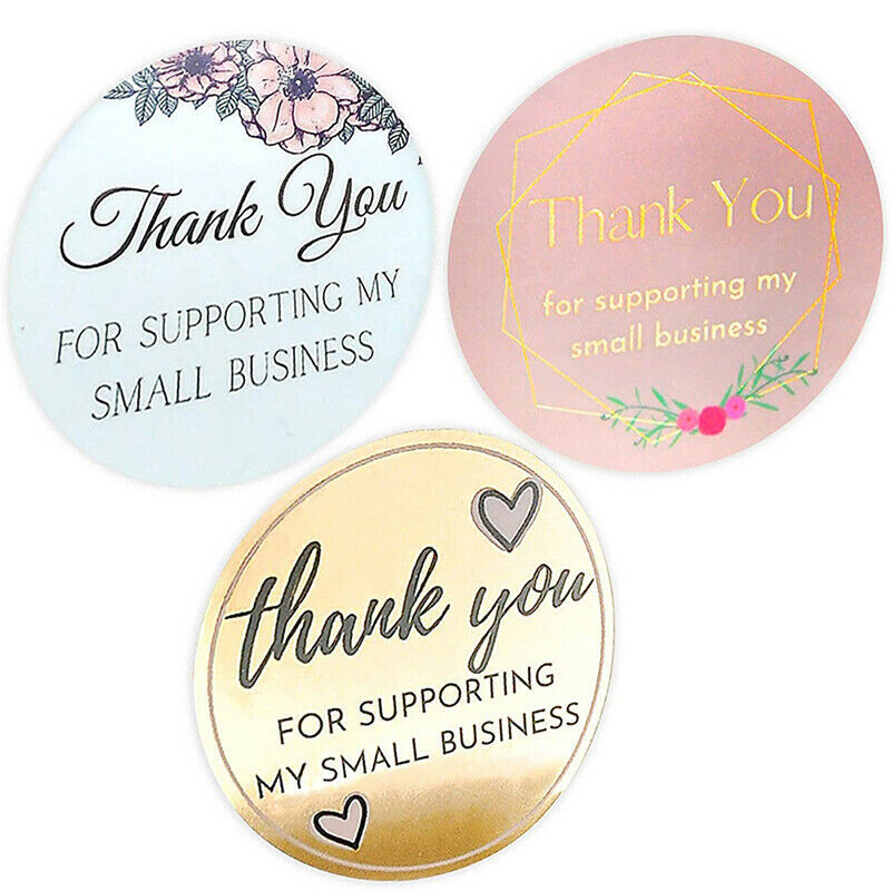 500pcs/roll Thank You Stickers Sealing Labels Adhesive Round Paper Baking.l8