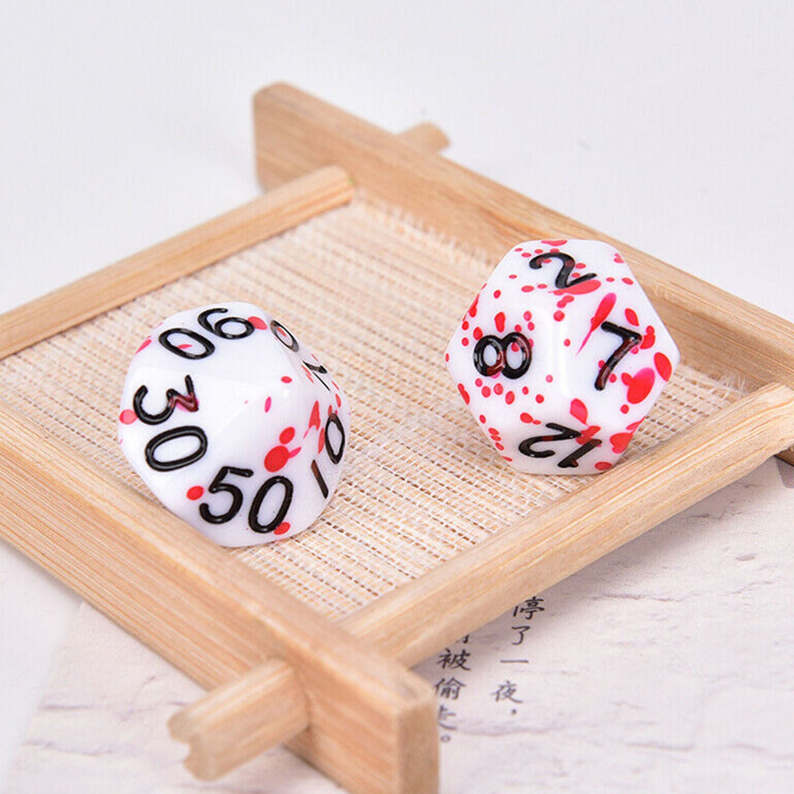 7Pcs/Set Polyhedral Games Dice Multi Sides Dice for Board Game Bloody