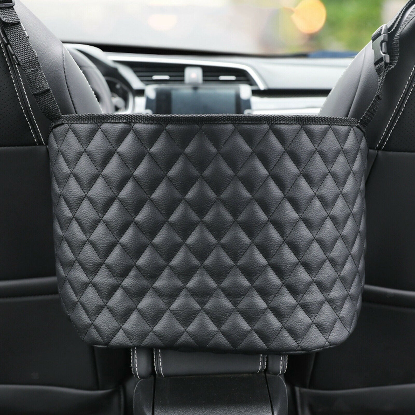 2Pcs Large Car Net Pocket Storage Bag Seat Side Back Holder Organizer Pouch
