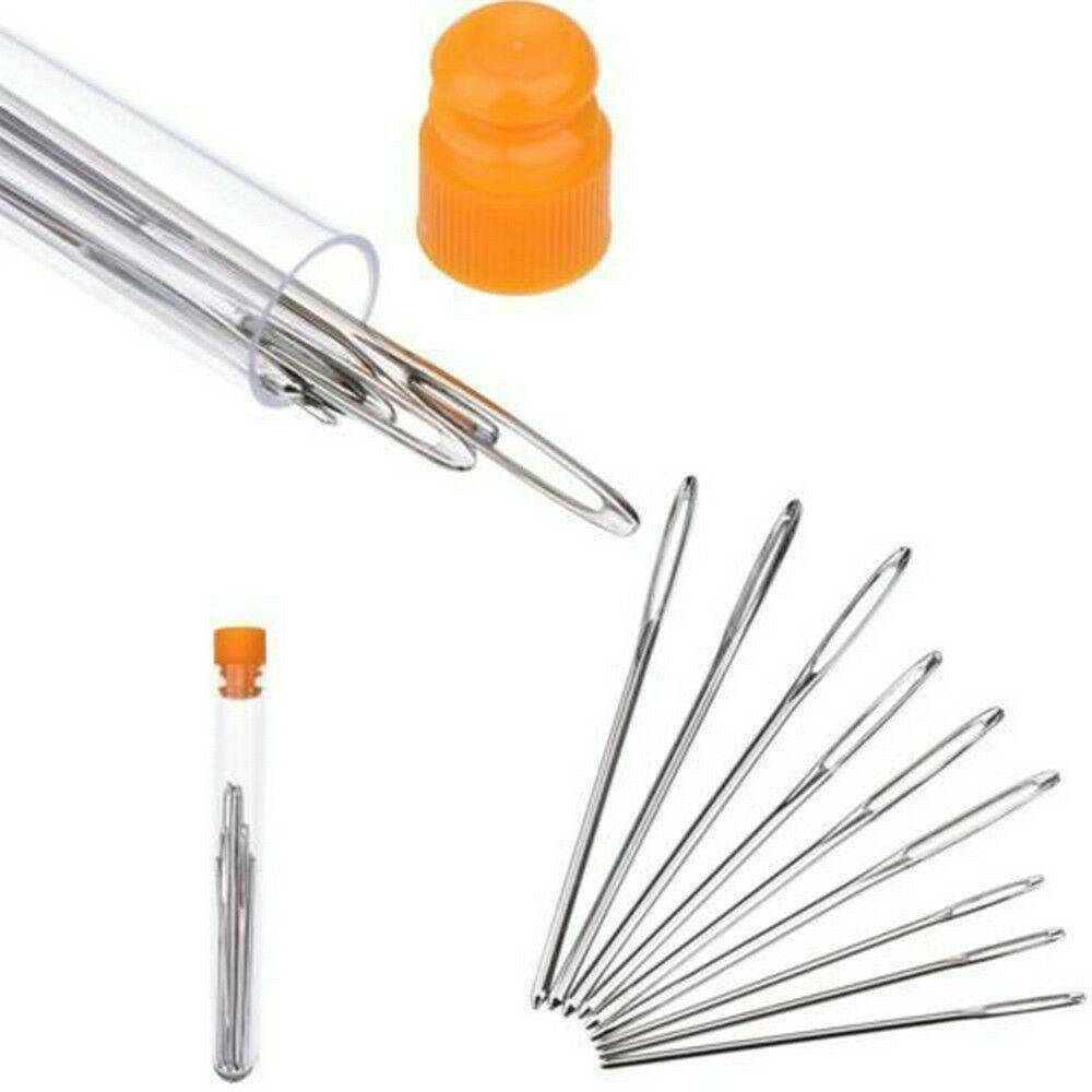 9X Sewing Needles Large Eye Hand Blunt Needle Embroidery Darning Tapestry Yarn