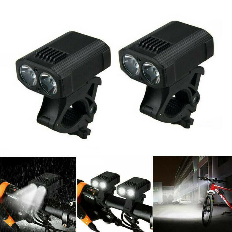 2x Rechargeable 15000LM T6 LED Bicycle Lamp Front Headlight MTB Bike Lights