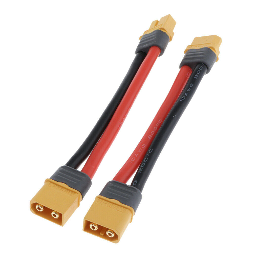2x RC ESC XT60 Plug Male Female Connector Adapter Extension Cable Wire 10AWG
