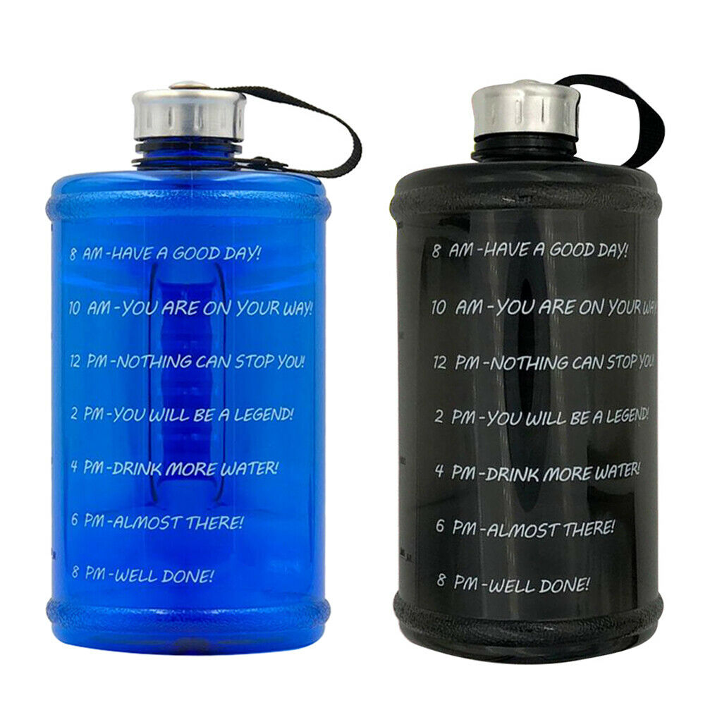 2pcs Portable Plastic Water Bottle Jug Cup BPA Free Outdoor Bike GYM 2200ML