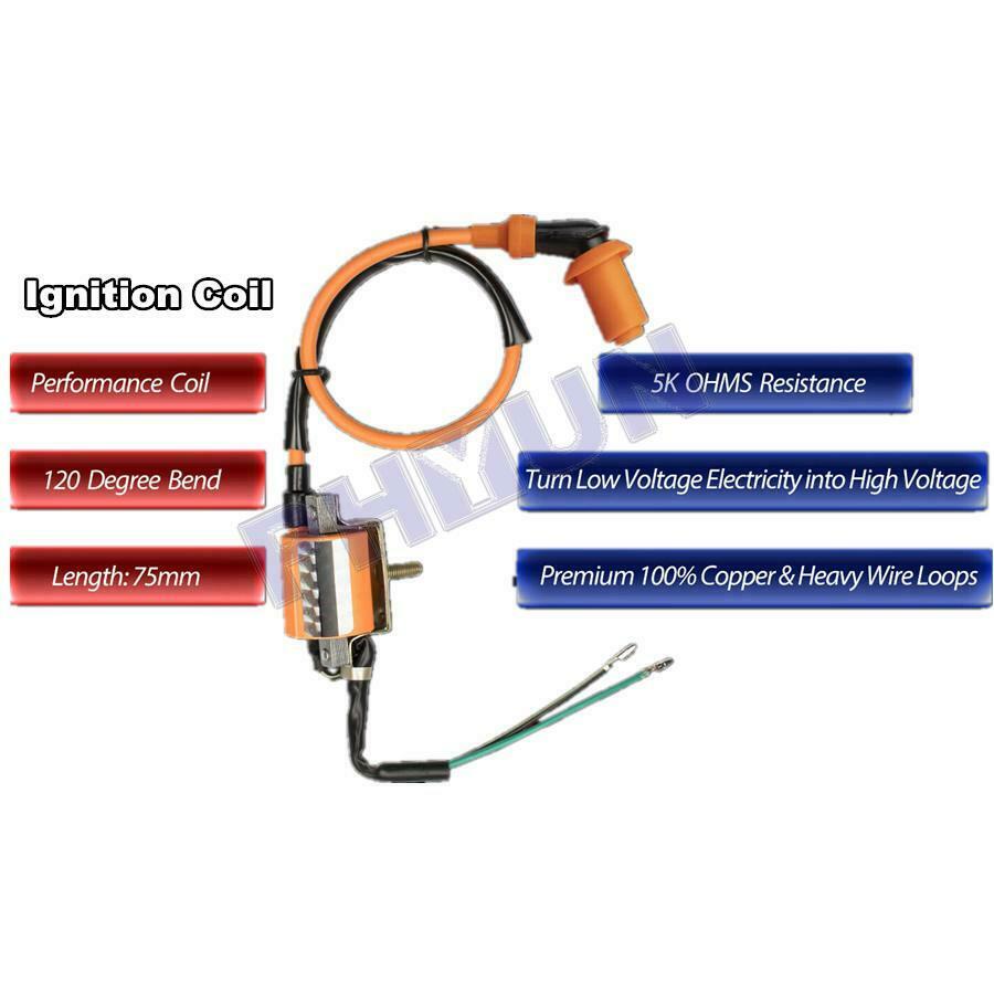 Ignition Coil+AC CDI Box+Spark Plug for 50cc-125cc Chinese ATV Dirt Bike Go Kart