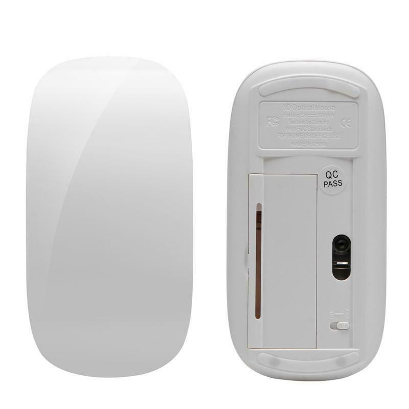 Ultra Thin 2.4G USB 2.0 Optical Wireless Touch Mouse Mice Receiver for Notebook