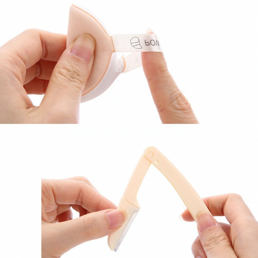 4PCS/set Cushion Powder Puff Eyebrow Trimmer Eyelash Curler Beauty Cosmetic Tool