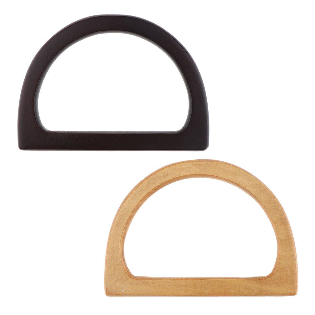 2x Fashion Wood Bag Handle Coat Rack Replacement Handbag Handle Purse Making