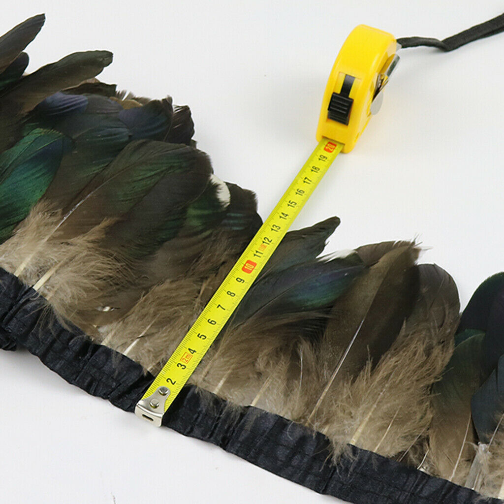 2m Beautiful Goose Feather Fringe Trims Lace Ribbon for Sewing Garment Decor