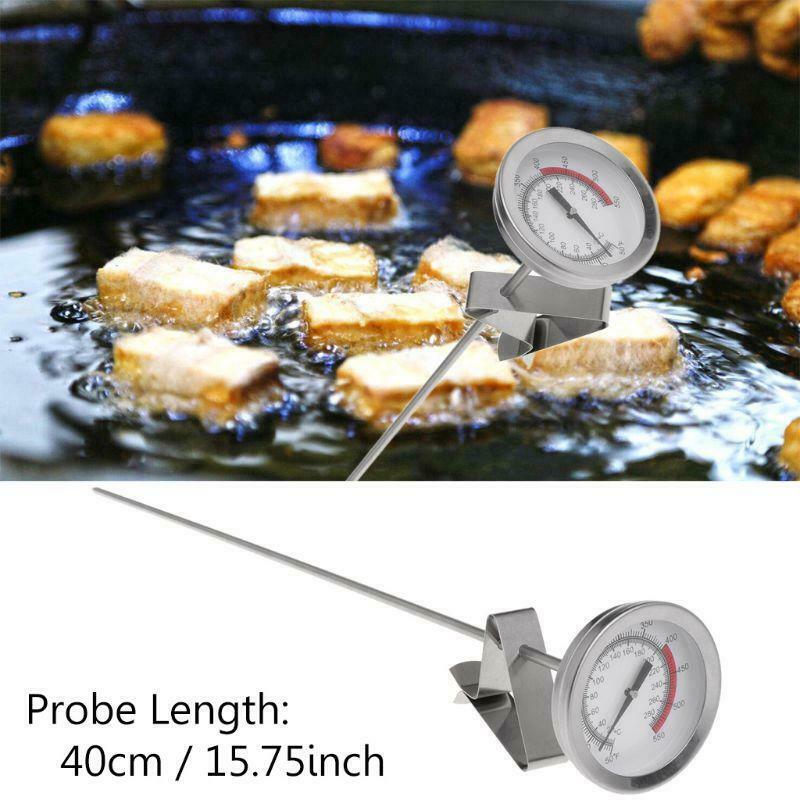 Long Probe Frying Oil Fryer Fries Fried Chicken Wings BBQ Grill Thermometer 40cm