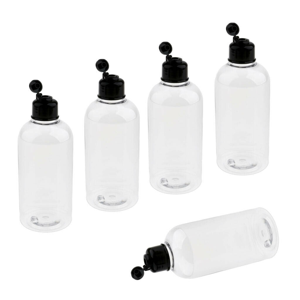 10Pcs Refillable 200ml Clear Empty Bottles With Flip   for Shampoo Lotion