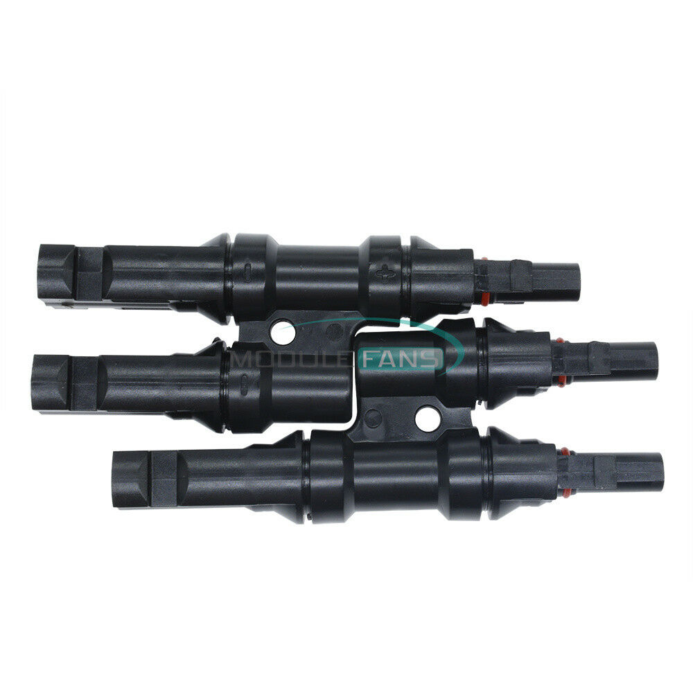 1 Pair Adapter Y Branch T Branch 30A Female Male Connectors for Solar Panel