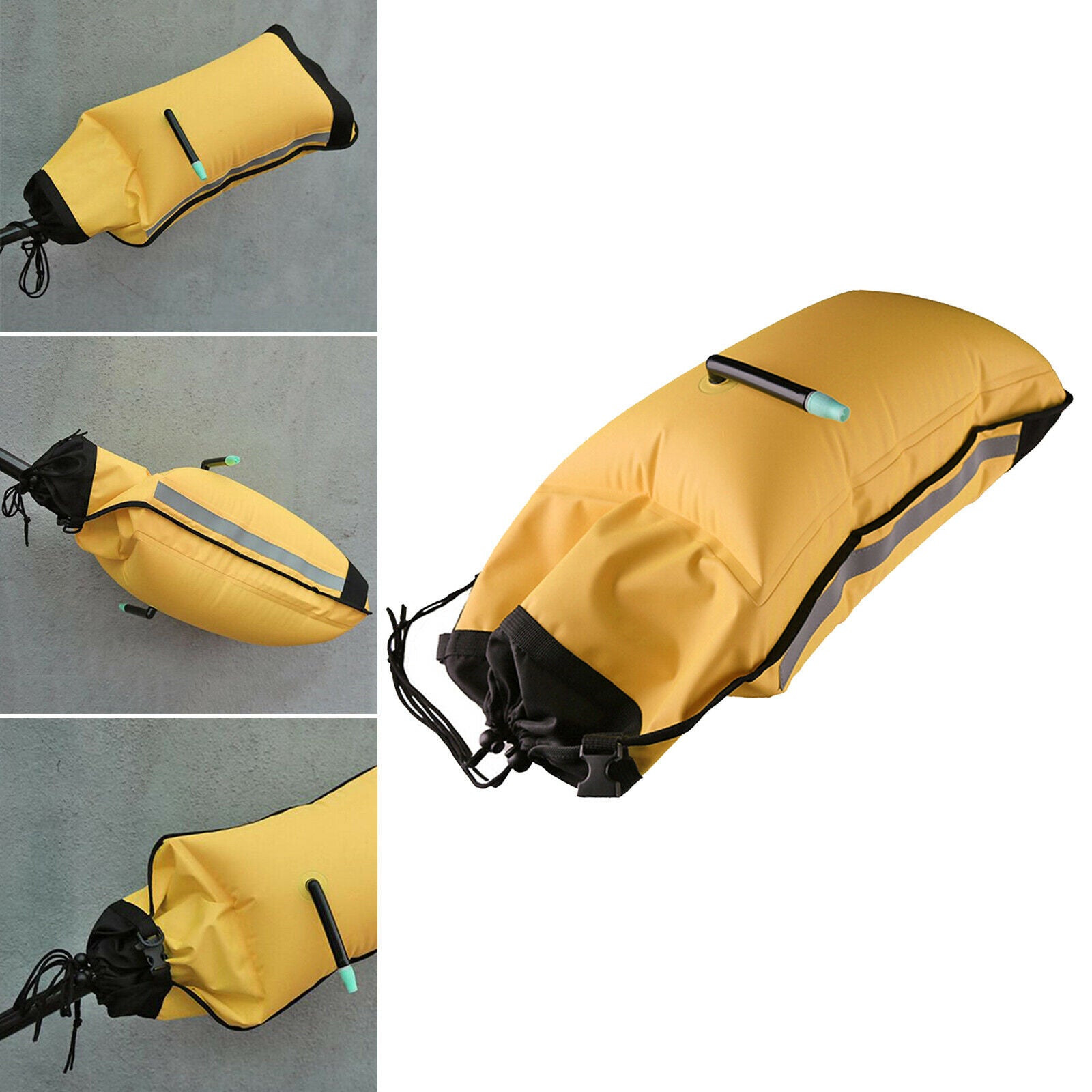 Kayak Inflatable Boat Paddle Float Double Chamber Quick Release Floating Bag