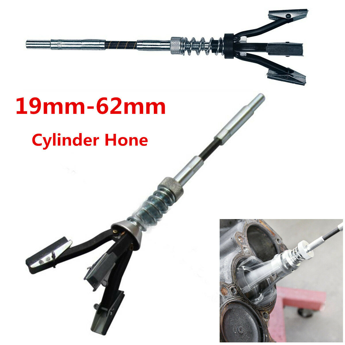 1x Flexible 19mm-62mm Car Engine Brake Cylinder Hone Flex Shaft Bore Honing Tool