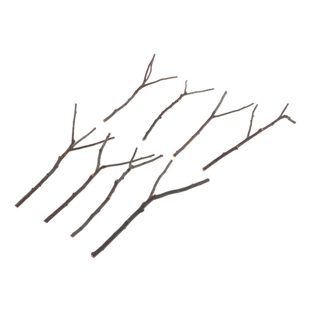 8Pcs Unpainted Natrual Dry Branches Rustic Wood Pieces Wedding Art Decors