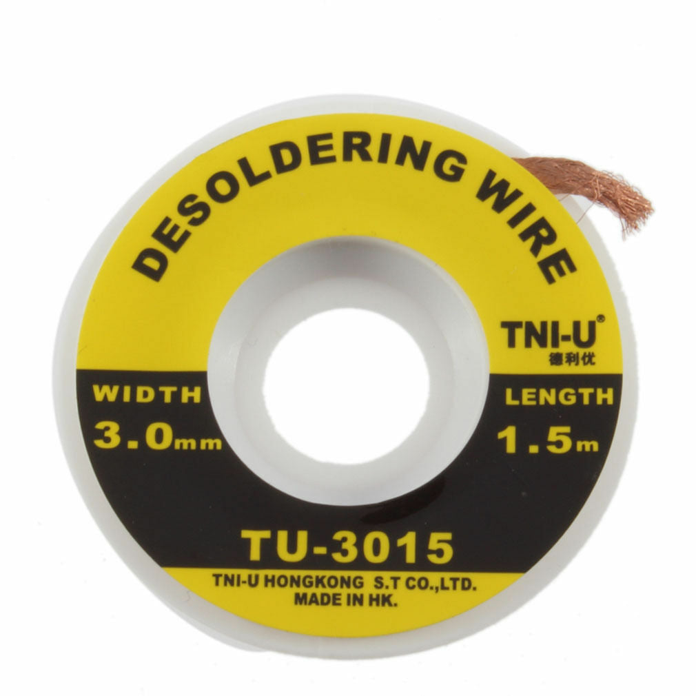 5 Feet /1.5M 3mm Desoldering Braid Solder Remover Wick Wire Repair Tool Y1