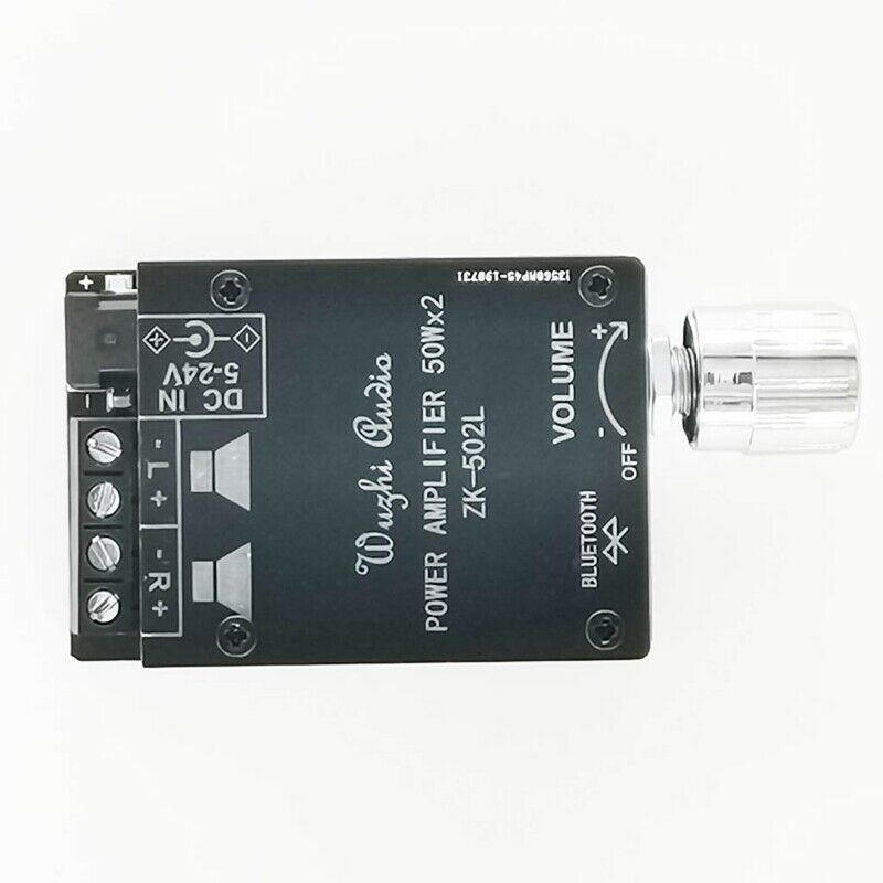ZK-502L Bluetooth 5.0 Wireless Audio Digital Power Amplifier Stereo Board 50WxD9