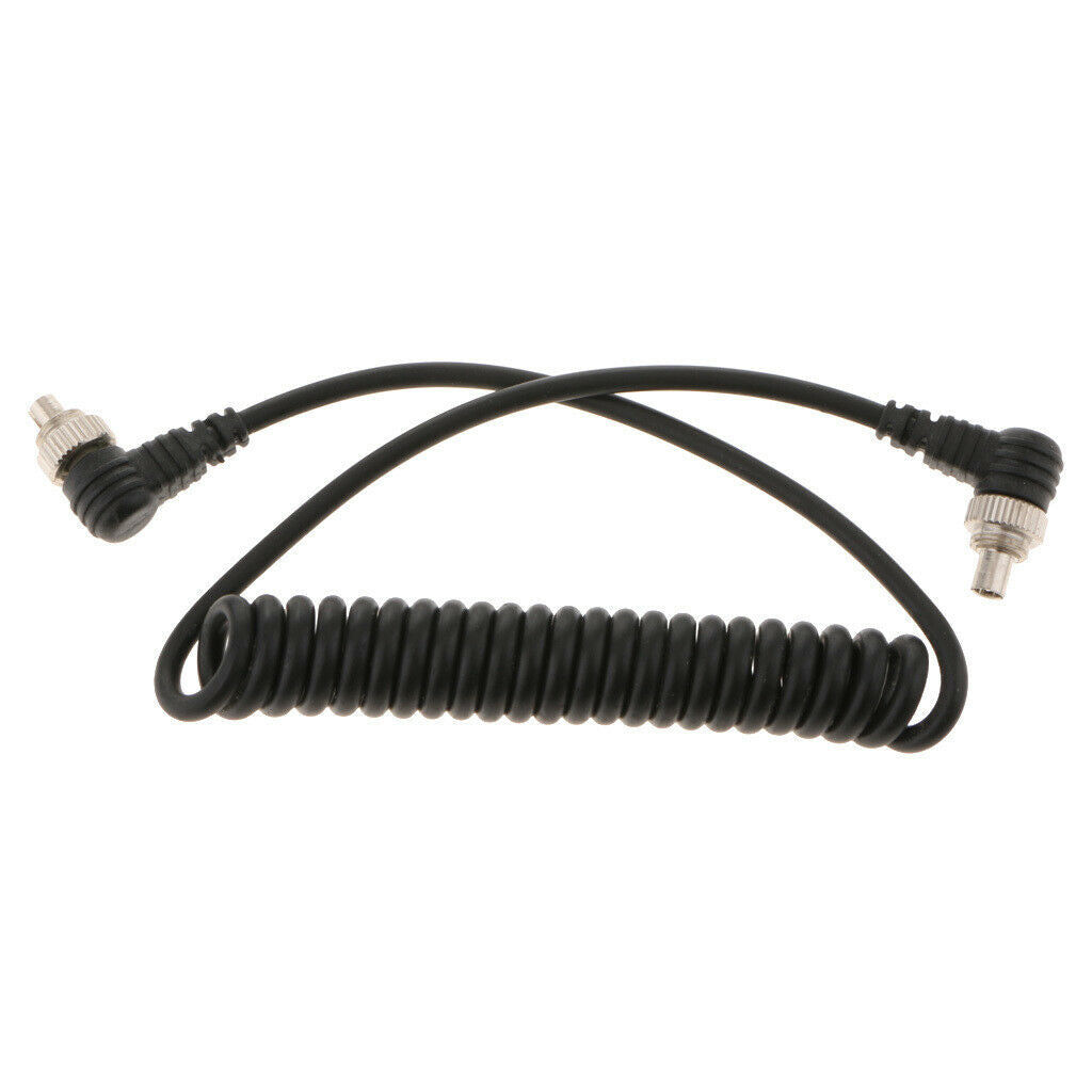 Male to Male Flash PC Sync Cable with Screw Lock for Canon Nikon 1m/3.3ft