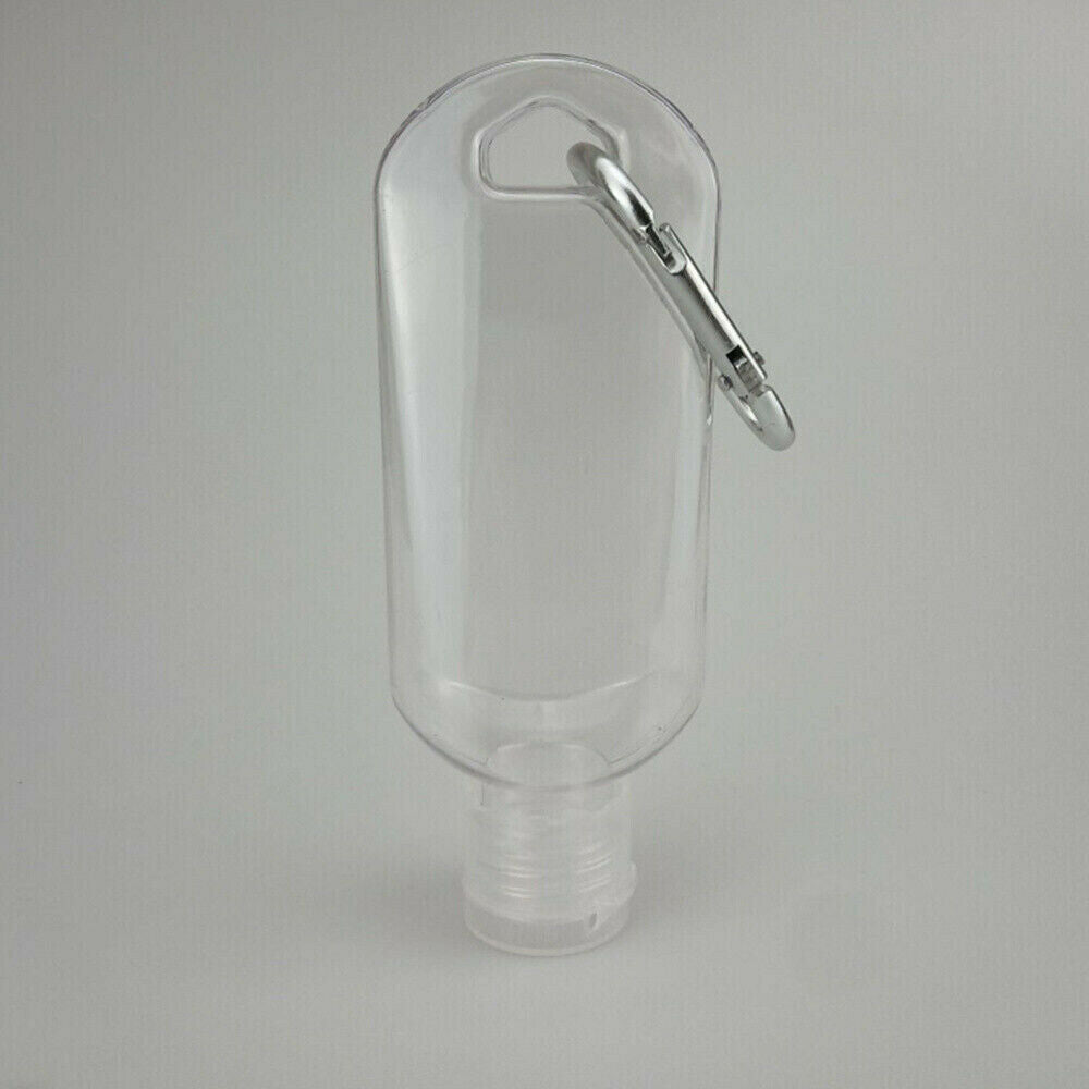 5X Refillable Empty Plastic Bottle With Key Ring Travel Sanitizer Bottle 50ml