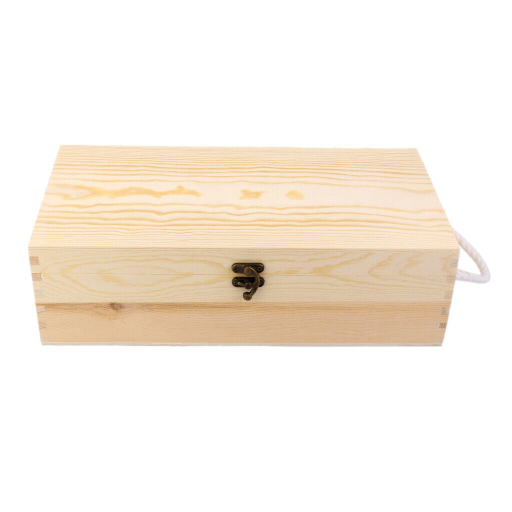 3X 35*19*10cm Dual Bottle Wood Wine Box Carrier Crate Case Best Gift Decoration