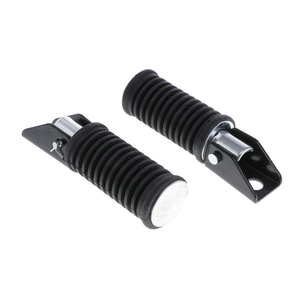 2X 2 Pieces Motorcycle Foot Rests Foot Pegs for for Suzuki GS125 GN125 Black